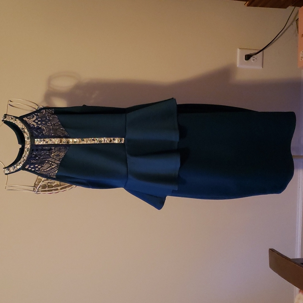 Rhinestone trim prom. Dress